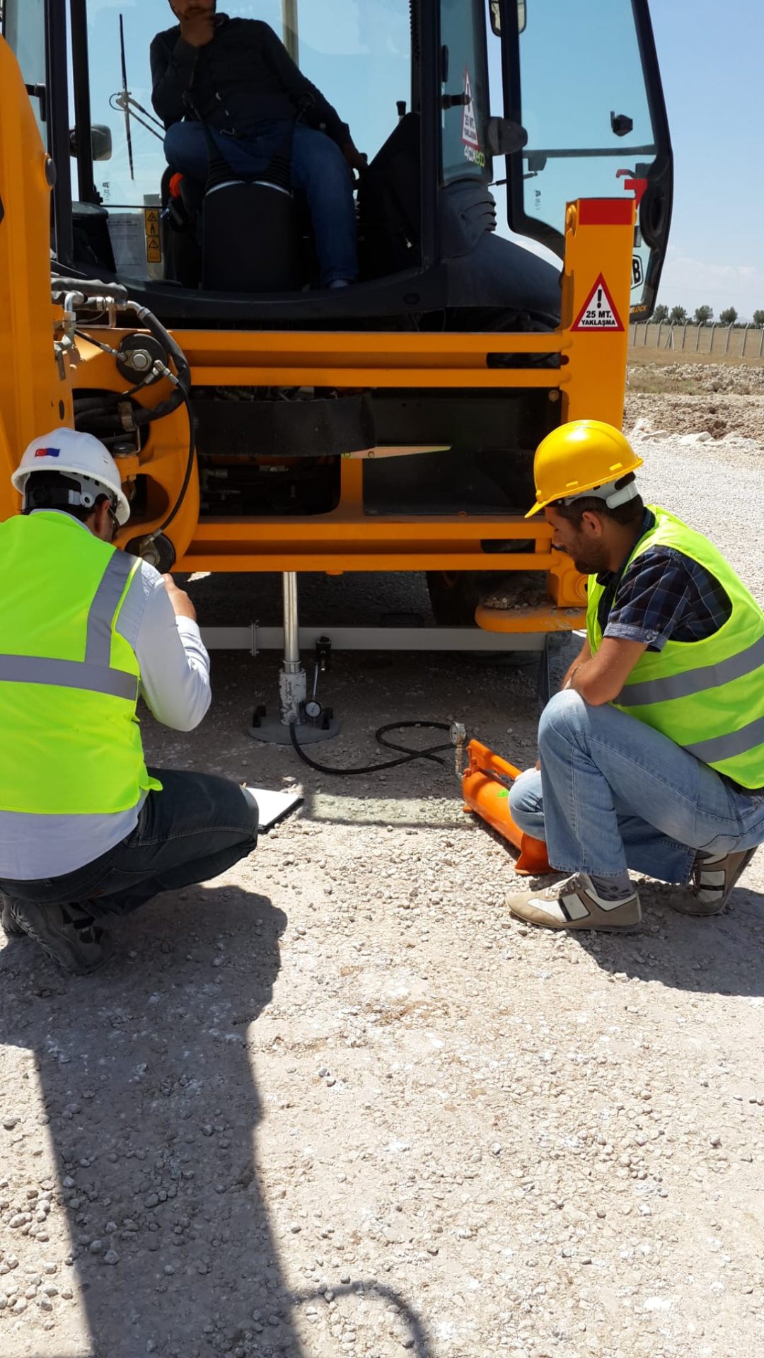 Plate load test in the field